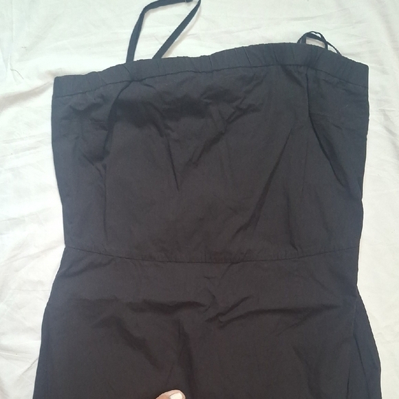 Theory Black Sheath Spaghetti Strap Midi Dress Size 10 - Picture 6 of 11